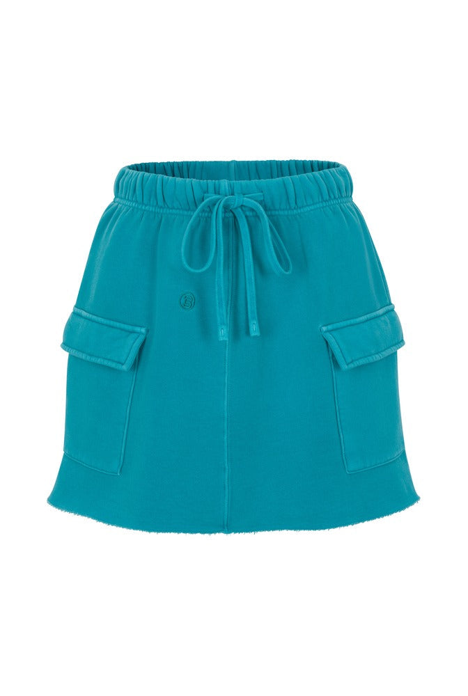 Bondi Blue Short Cargo Skirt front