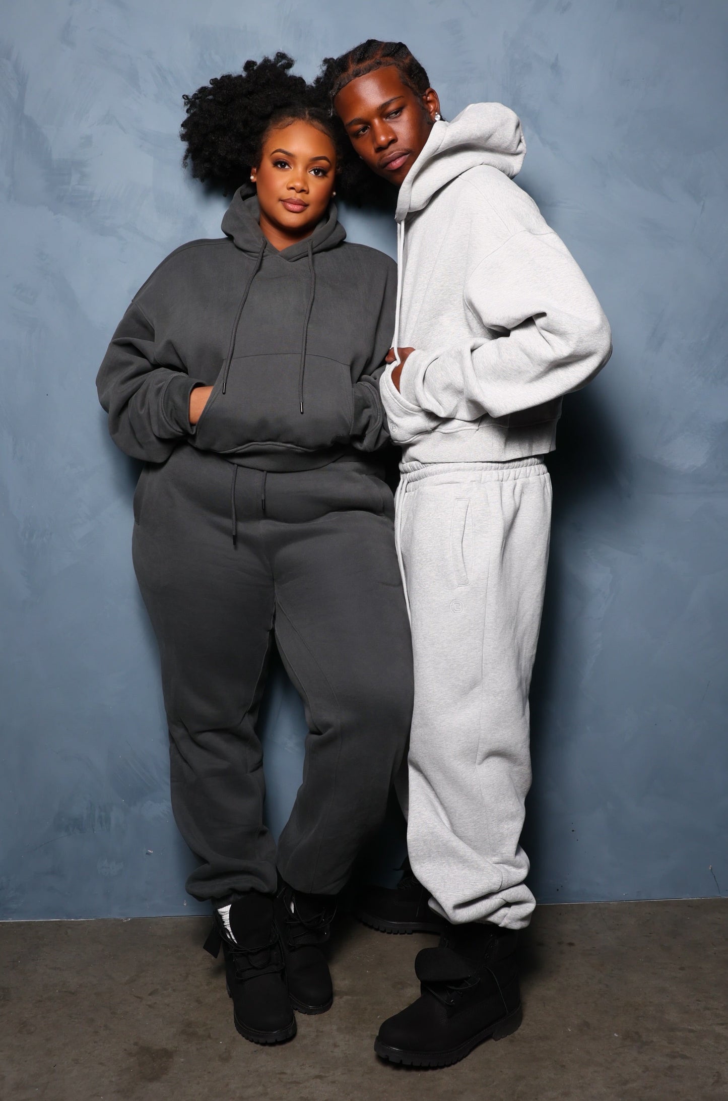 Dark Grey Everyday Basic Cropped Hoodie