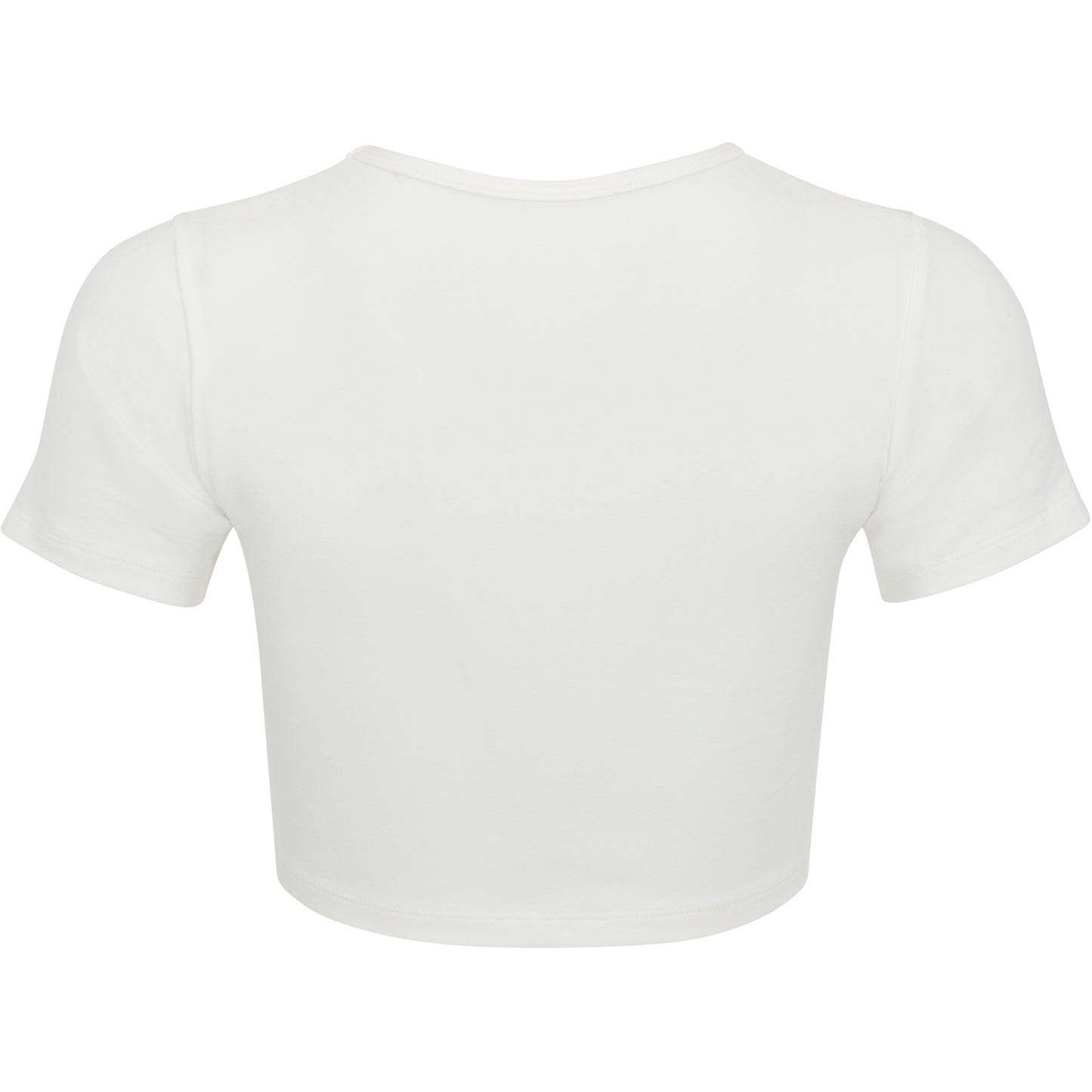 White BE Logo Cropped Tee