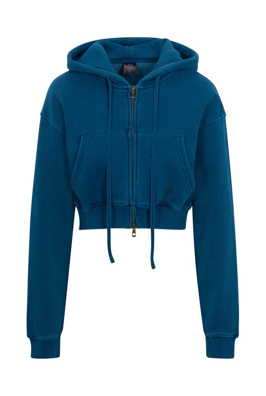Azul Cargo Cropped Zip Hoodie front