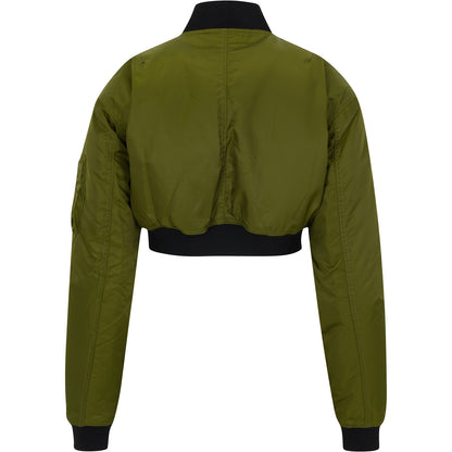 Olive Commander Cropped Bomber