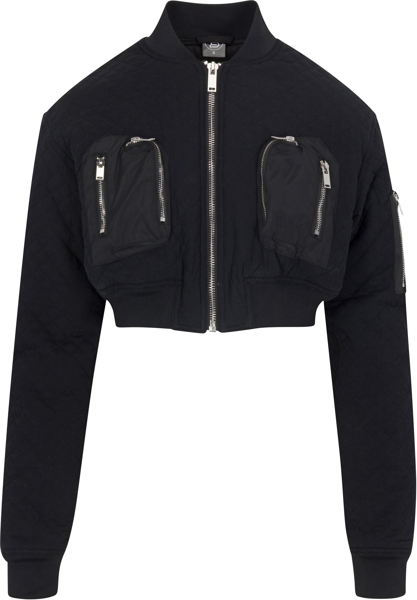 Black Flight Quilted Bomber