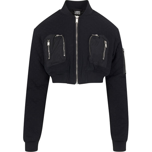 Black Flight Quilted Bomber