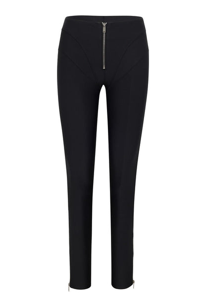 Black Sculpt Zip Legging front