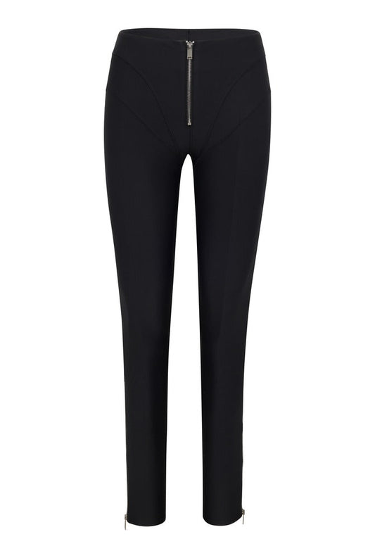 Black Sculpt Zip Legging front