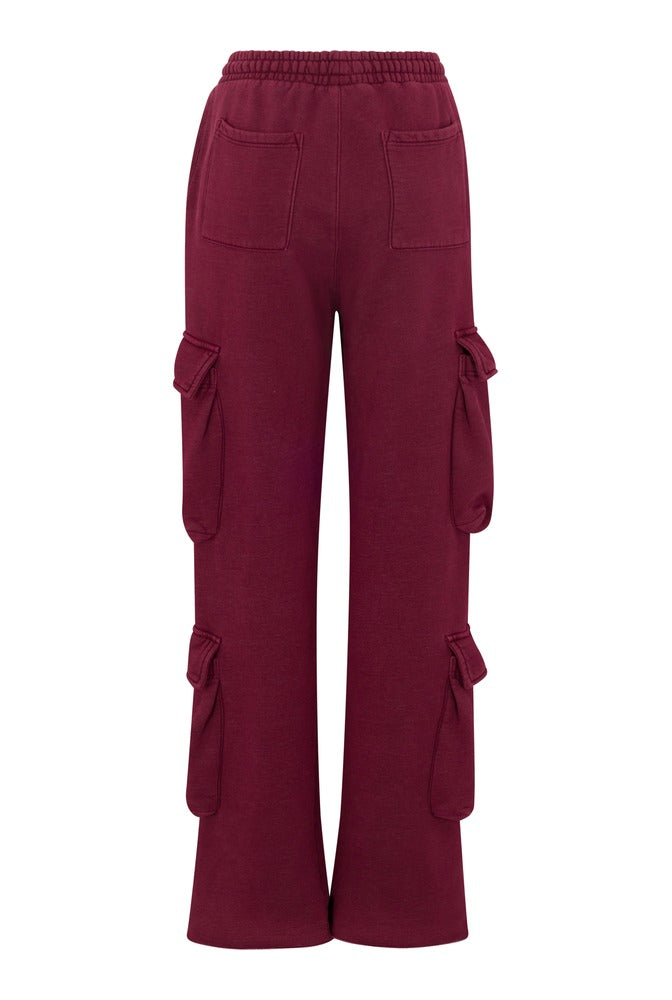 Bordeaux Cargo Joggers back