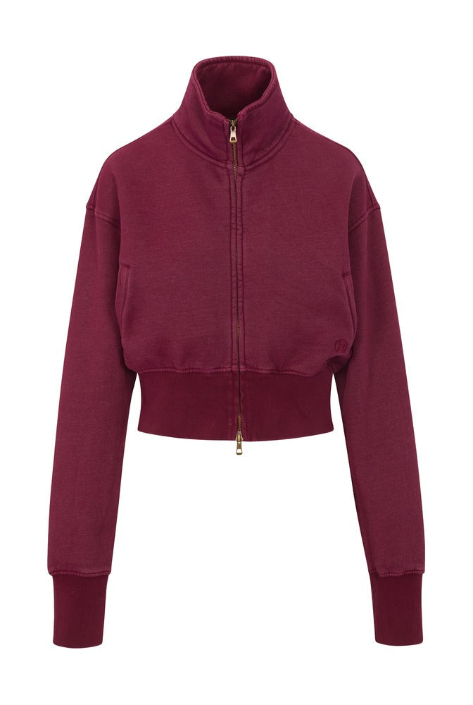 Bordeaux Zip Jacket front