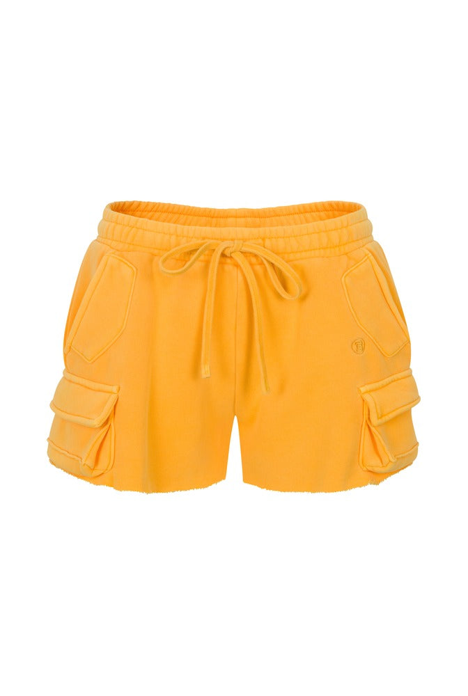Canary Mini Cargo Shorts front