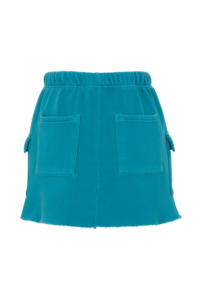 Bondi Blue Short Cargo Skirt back