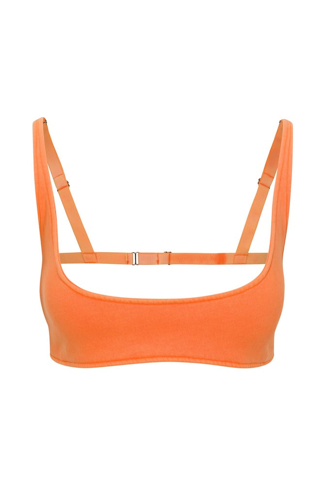 Tangerine Cross Me Top front