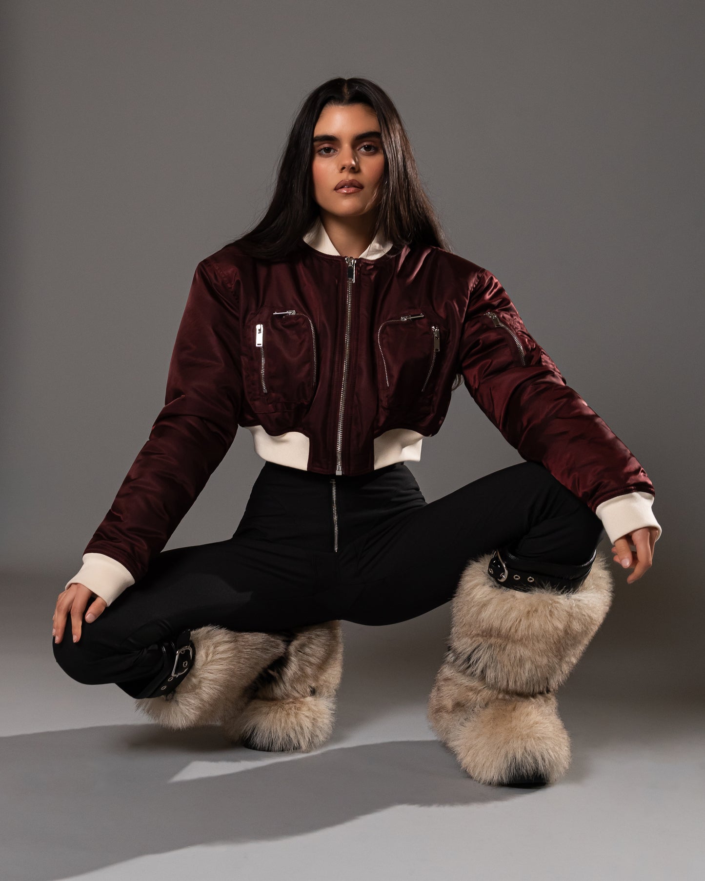 Expresso Commader Cropped Bomber