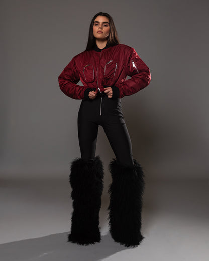 Merlot Commander Cropped Bomber