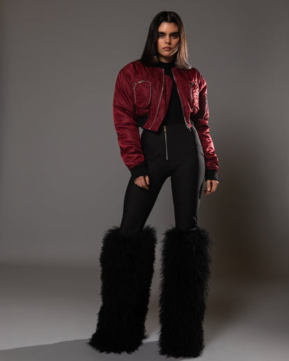 Merlot Commander Cropped Bomber