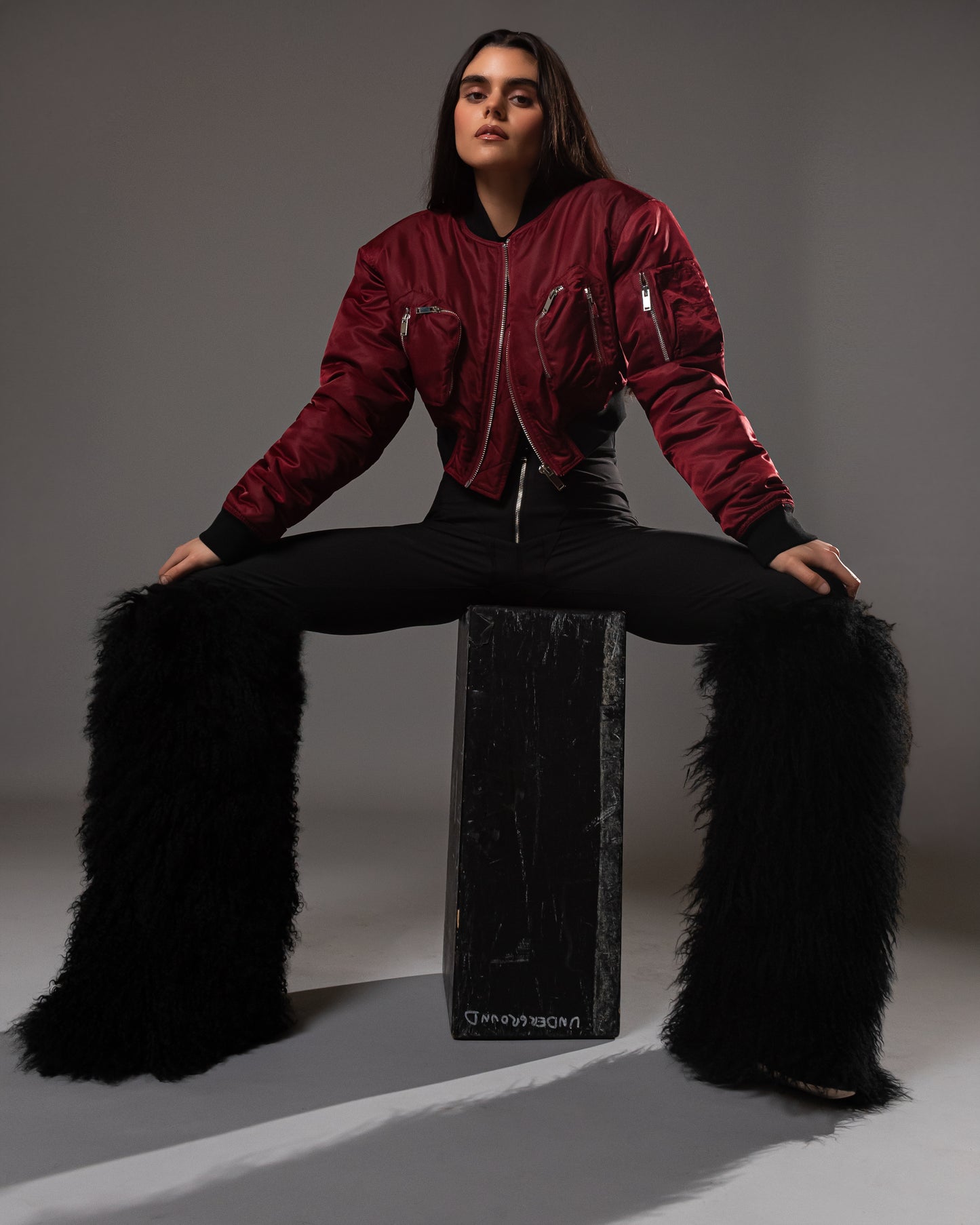 Merlot Commander Cropped Bomber