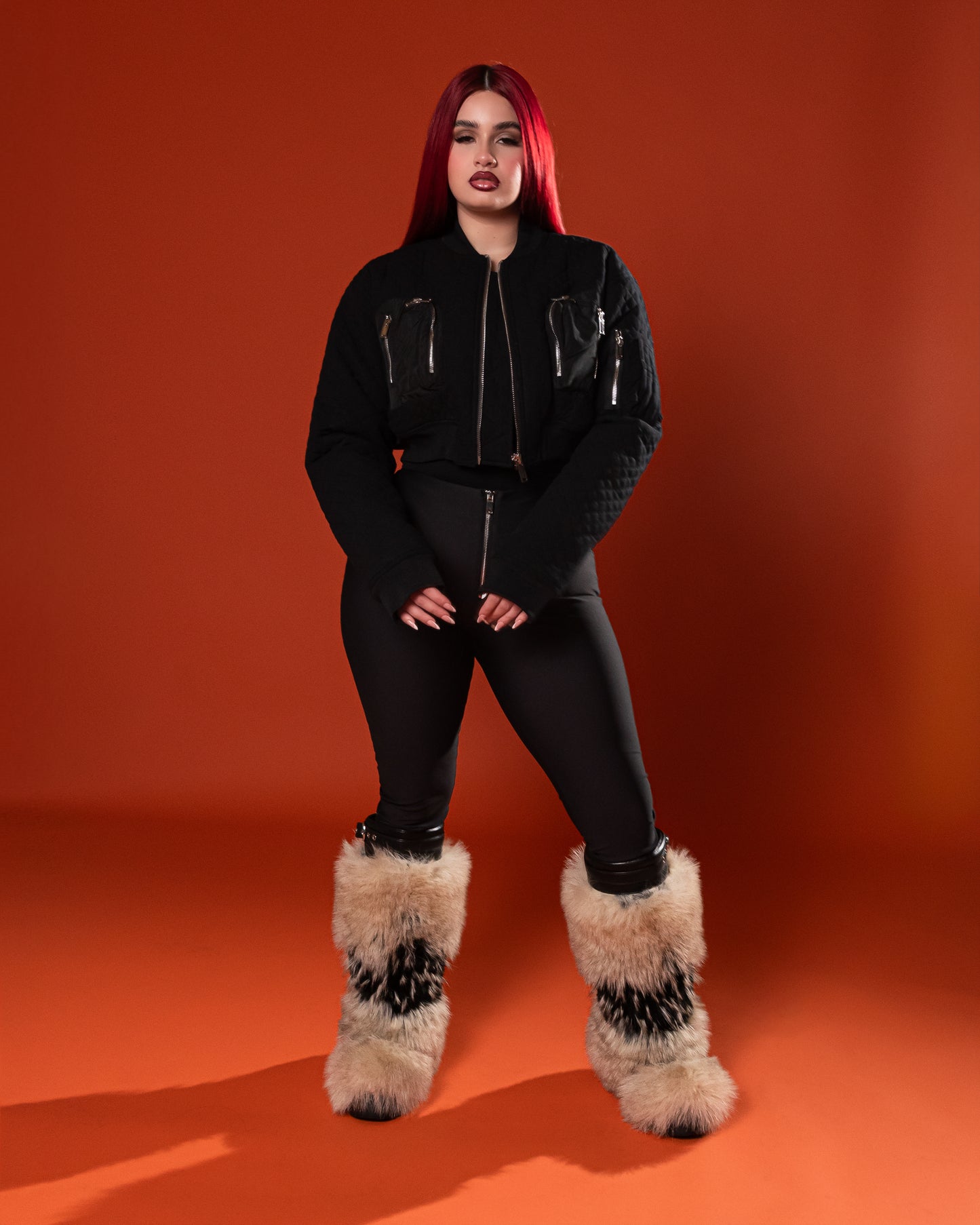 Black Flight Quilted Bomber