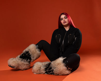 Black Flight Quilted Bomber