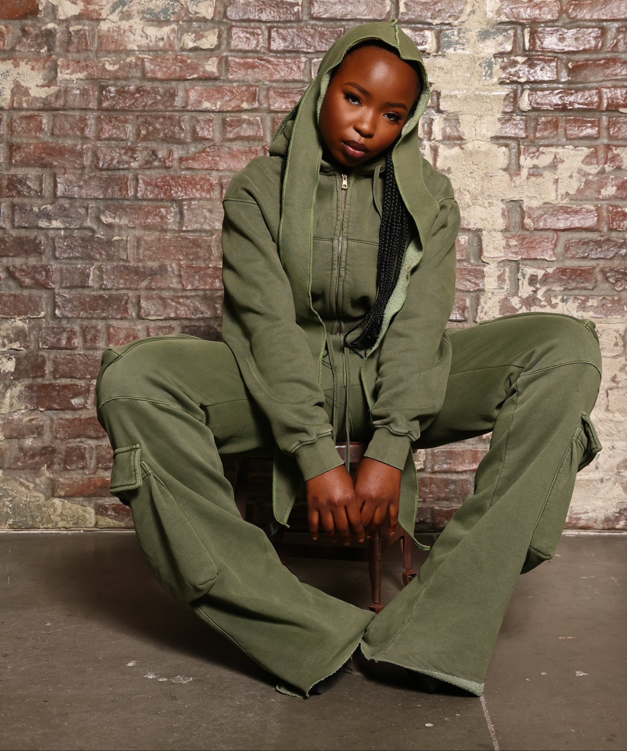Vert Cargo Zip Hoodie