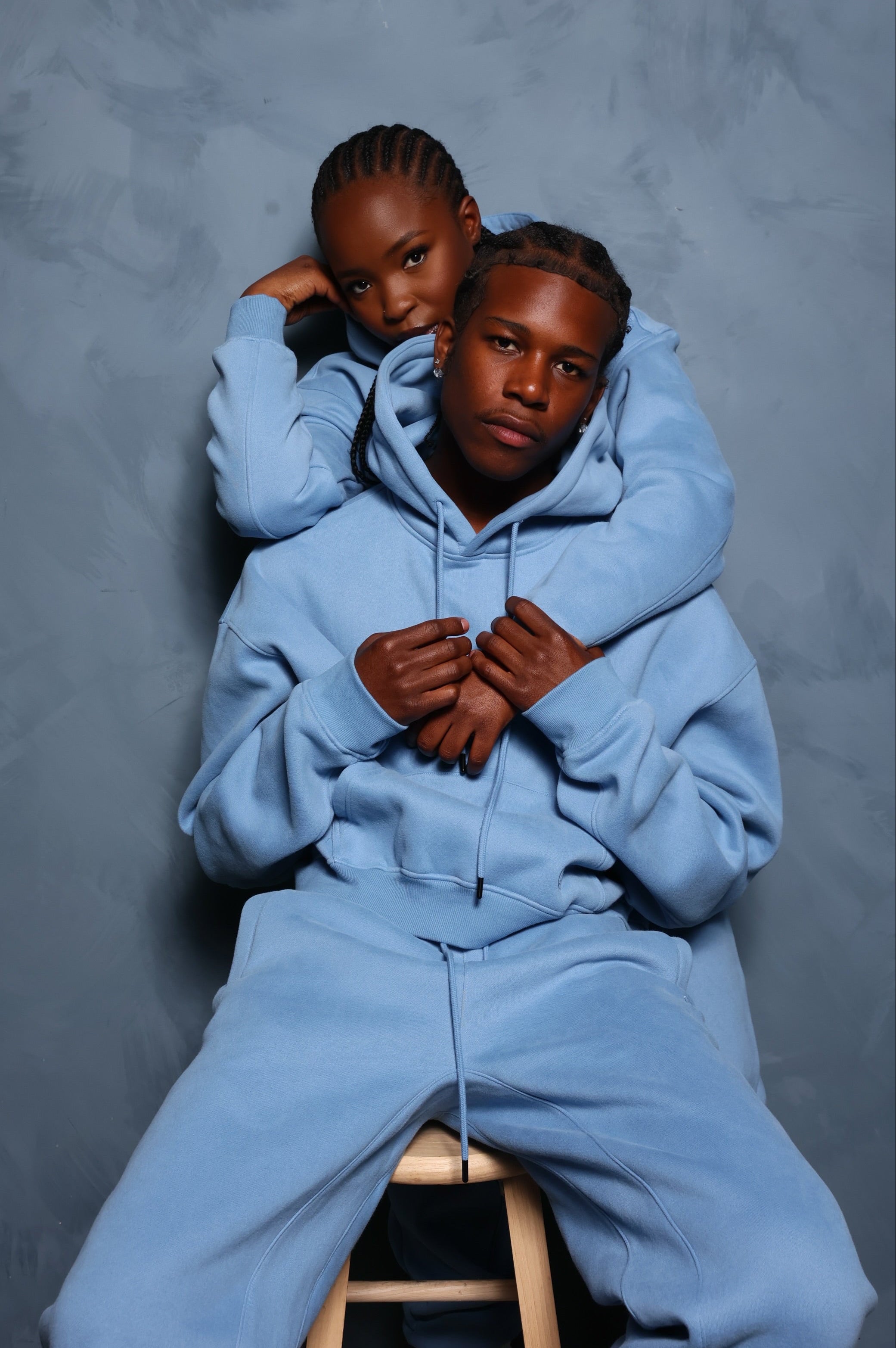 Blue Basics Cropped Hoodie