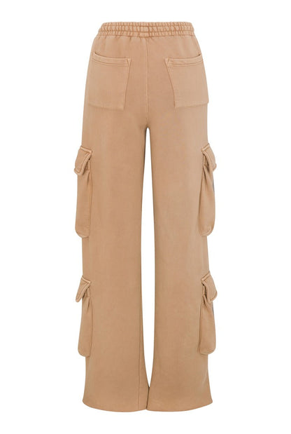 Fawn Cargo Joggers back