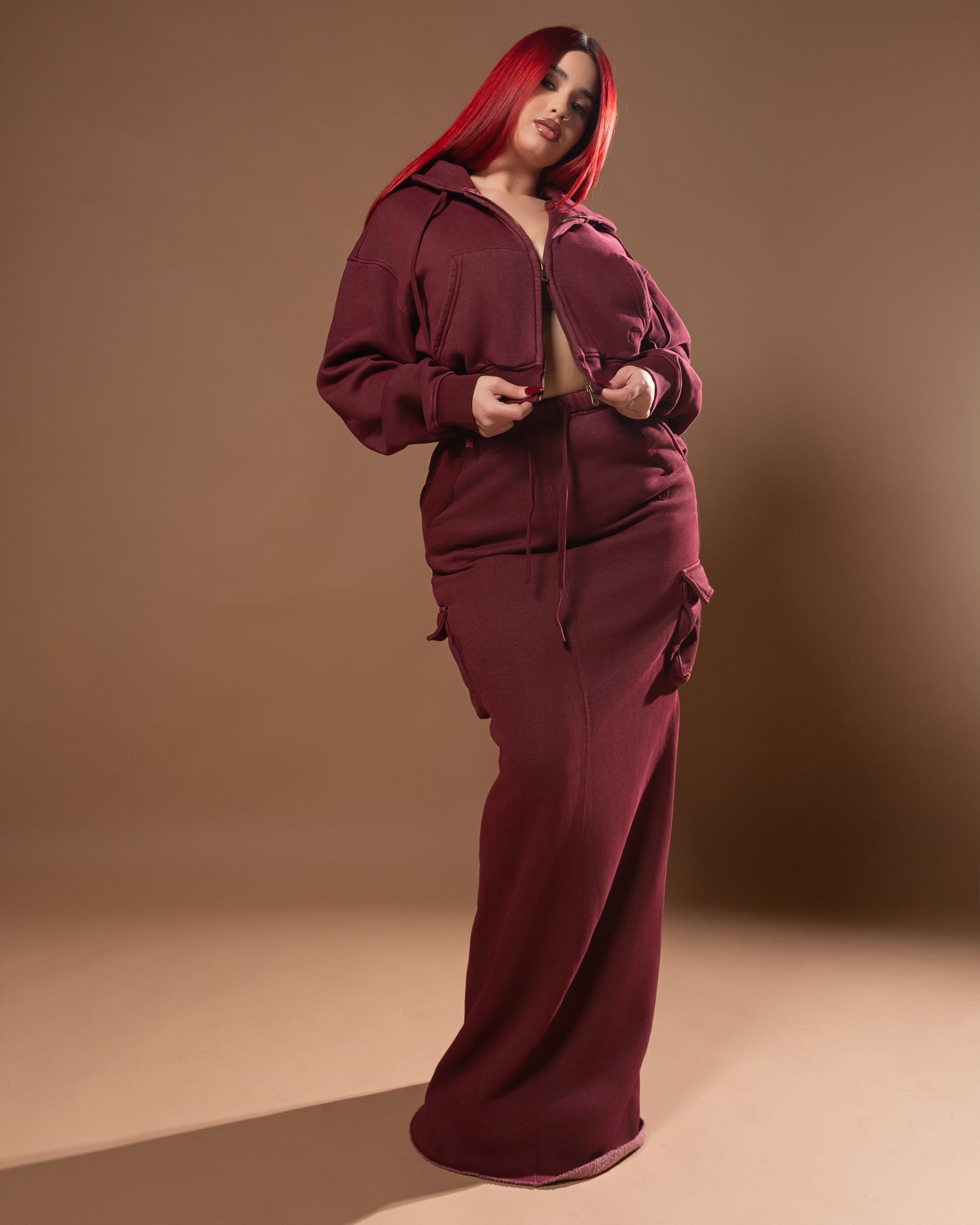 Bordeaux Cargo Skirt