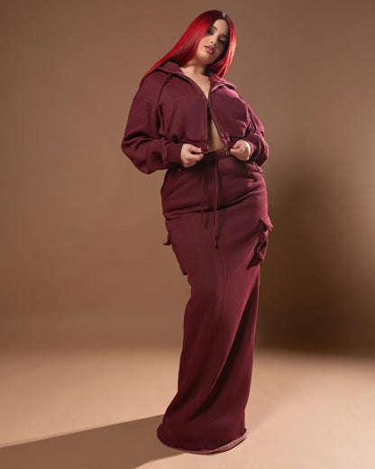 Bordeaux Cargo Skirt