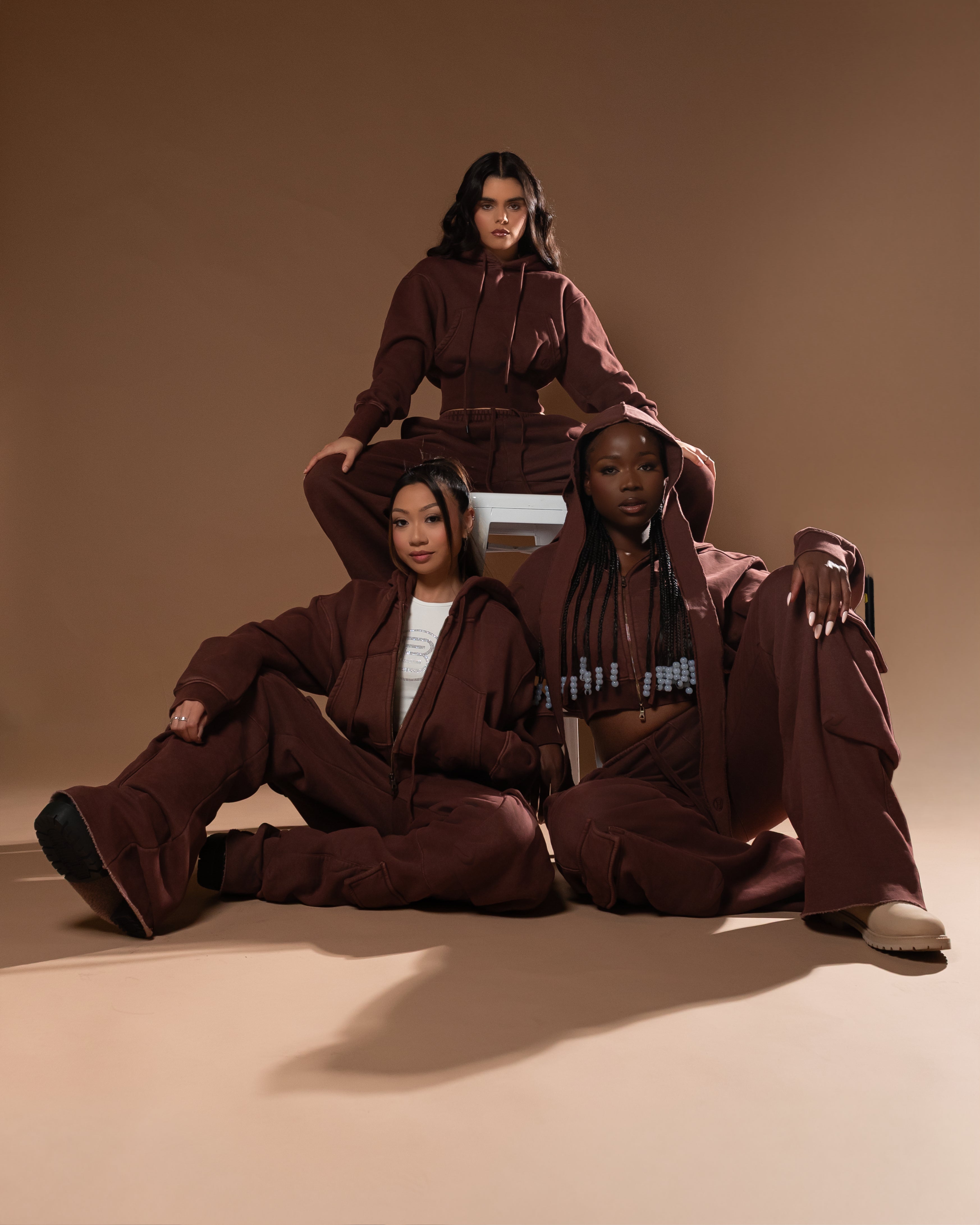 Cacao Cargo Zip Hoodie