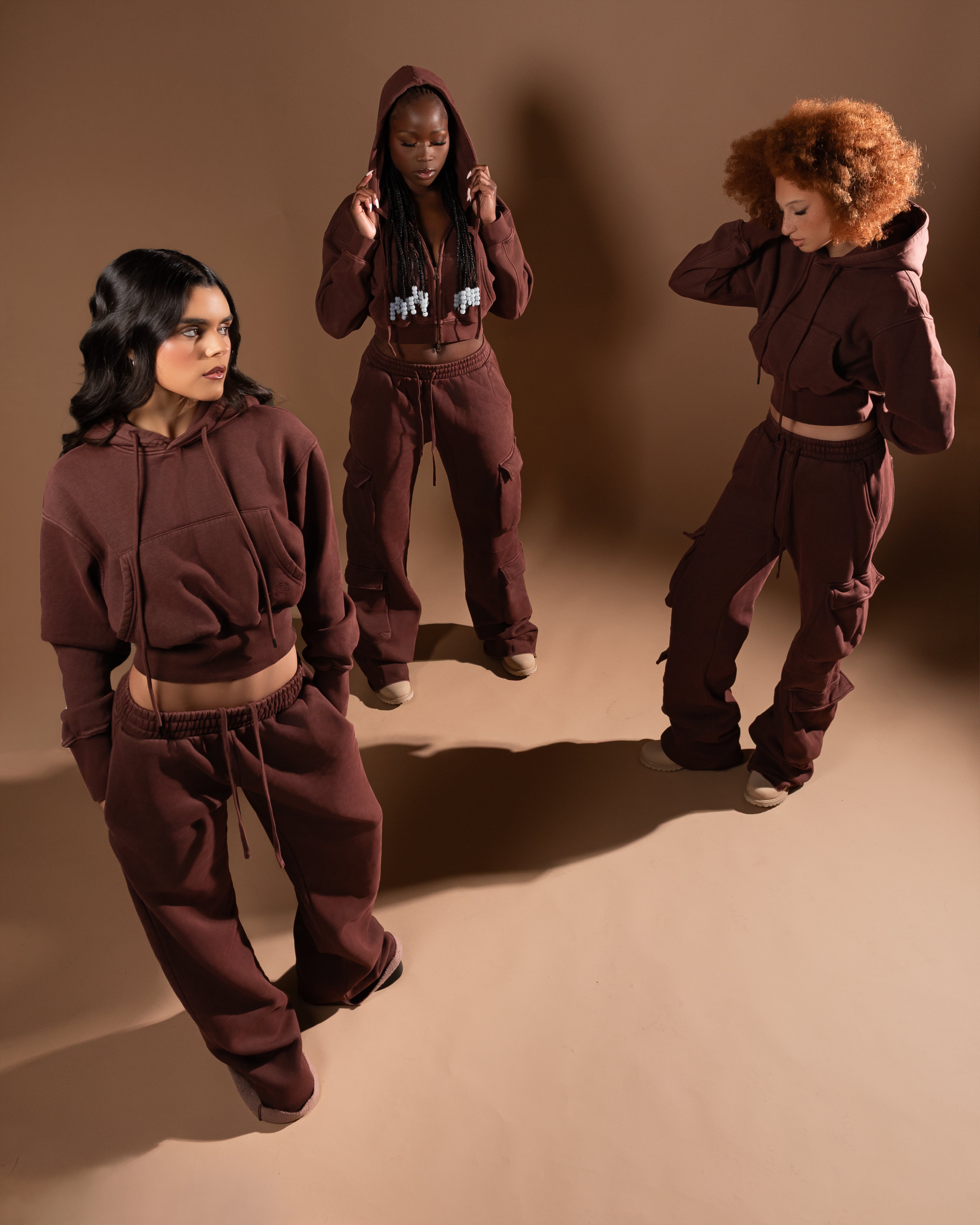 Cacao Cargo Zip Hoodie
