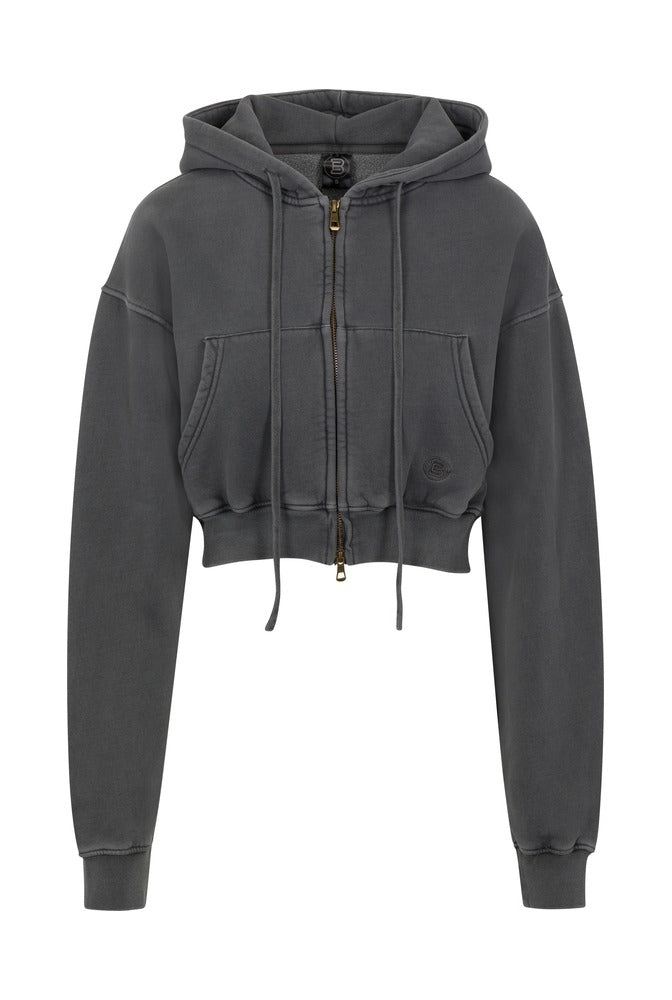 Griege Cargo Cropped Zip Hoodie front