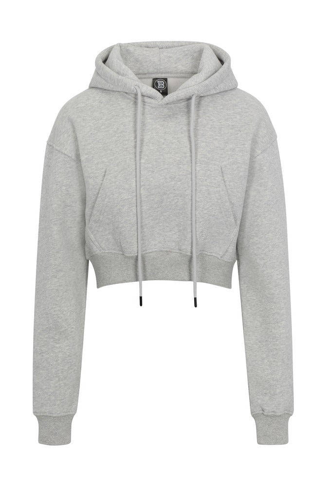 Light Grey Everyday Basic Cropped Hoodie front