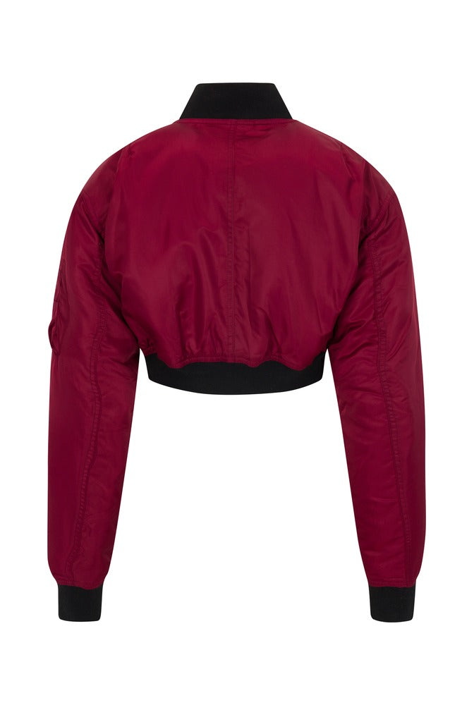 Merlot Commander Cropped Bomber back