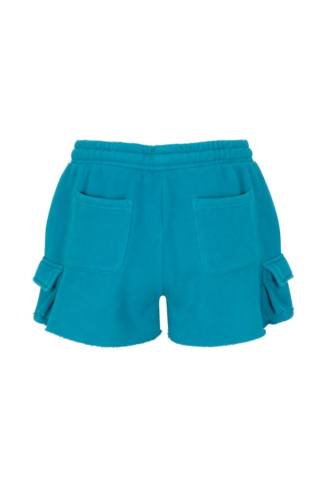 Bondi Blue Mini Cargo Shorts back