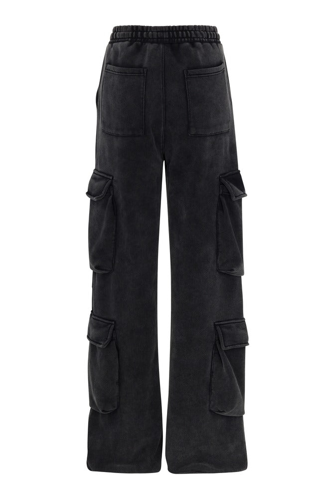 Noir Cargo Joggers back