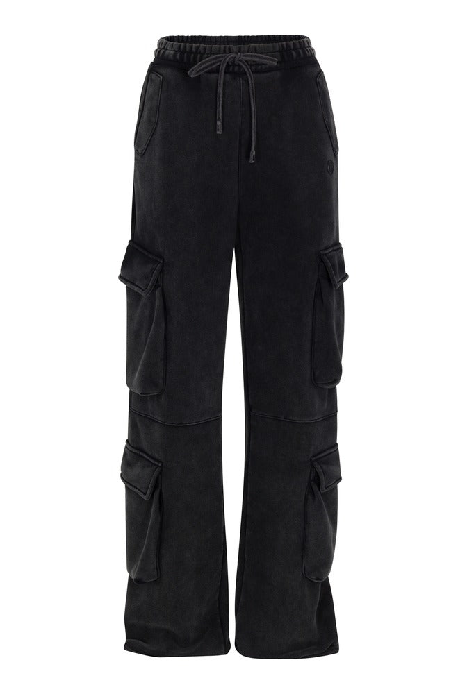 Noir Cargo Joggers front