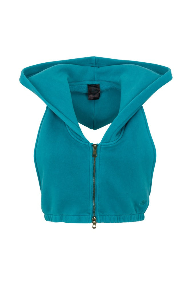 Bondi Blue Open Back Cropped front
