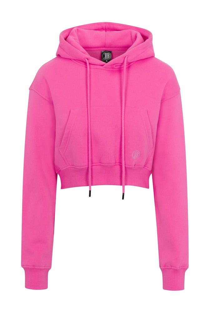 Pink Everyday Basic Cropped Hoodie front