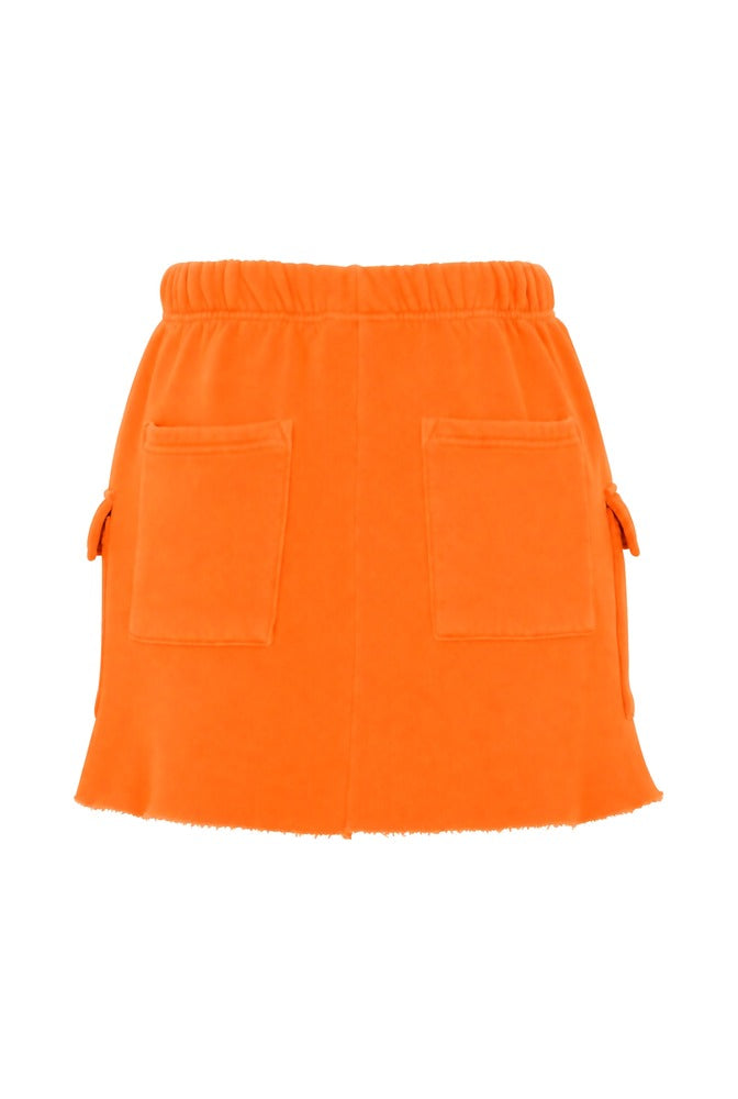 Tangerine Short Cargo Skirt back