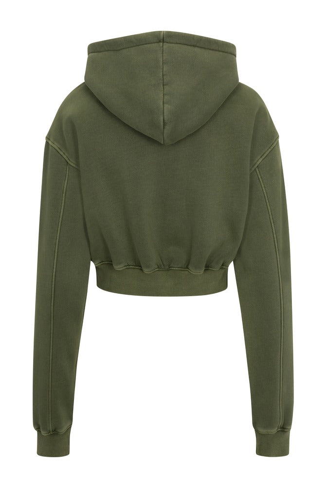 Vert Cargo Cropped Zip Hoodie back