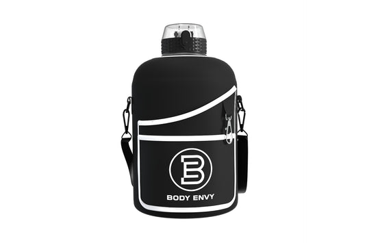 Body Envy 64 oz Water Bottle With Carrying Sleeve & Phone Holder