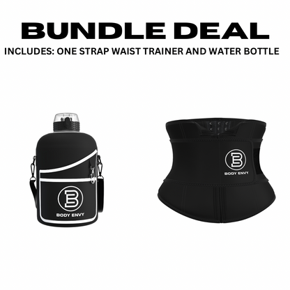 1 Strap Waist Trainer & Water Bottle Bundle Deal